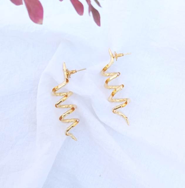 Bamboo Spiral Earrings