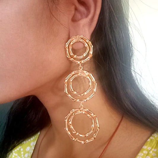 Multi-Circle Dangler Earrings