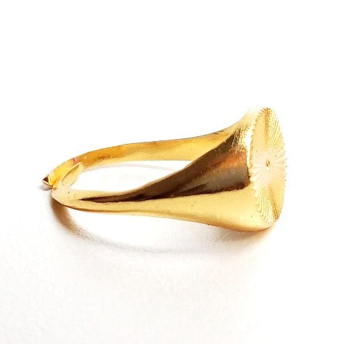 Elegant Gold Plated Sunburst Ring