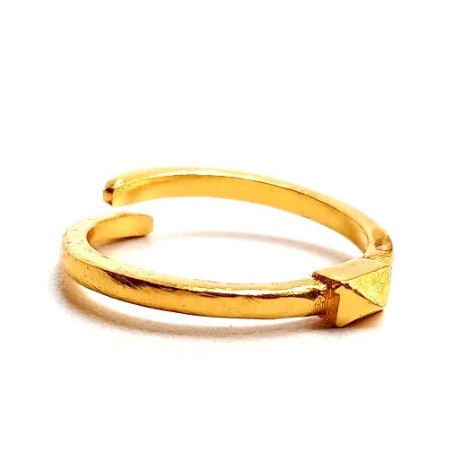 Minimalist Gold Plated Adjustable Ring