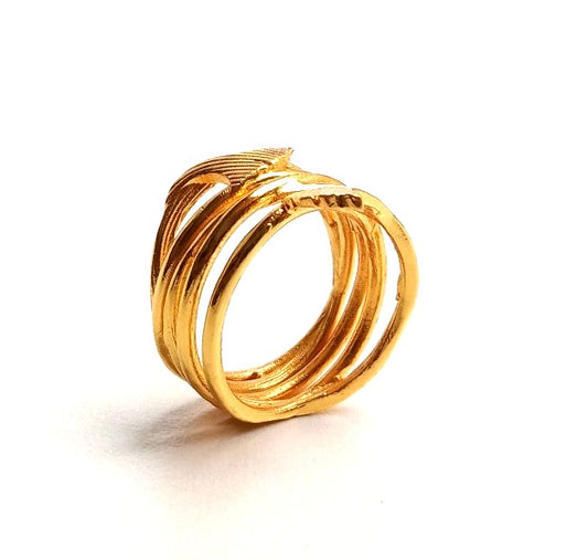 Multi-Layer Leaf Design Ring