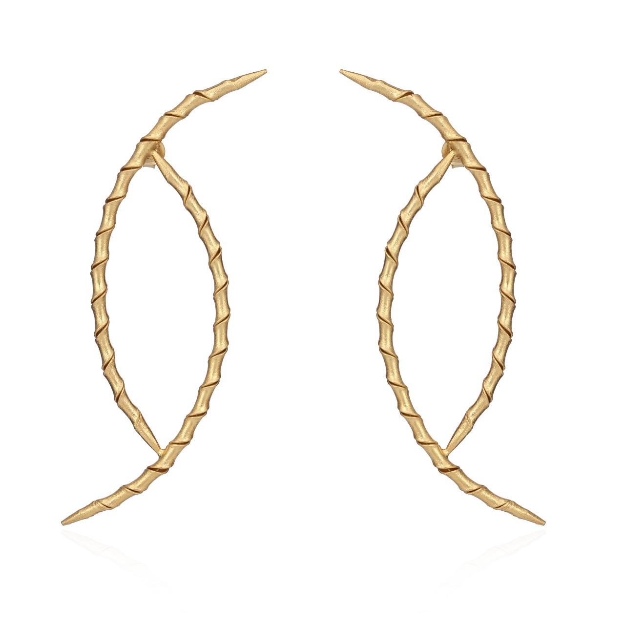 Bamboo Half Twist Hoop Earrings