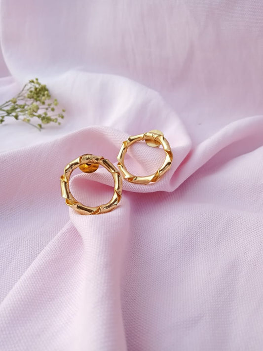 Bamboo Small Hoop Earring