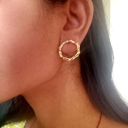 Bamboo Small Hoop Earring