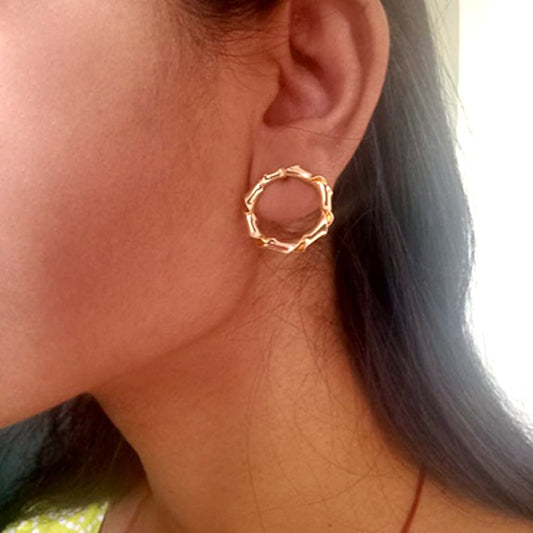 Bamboo Small Hoop Earring