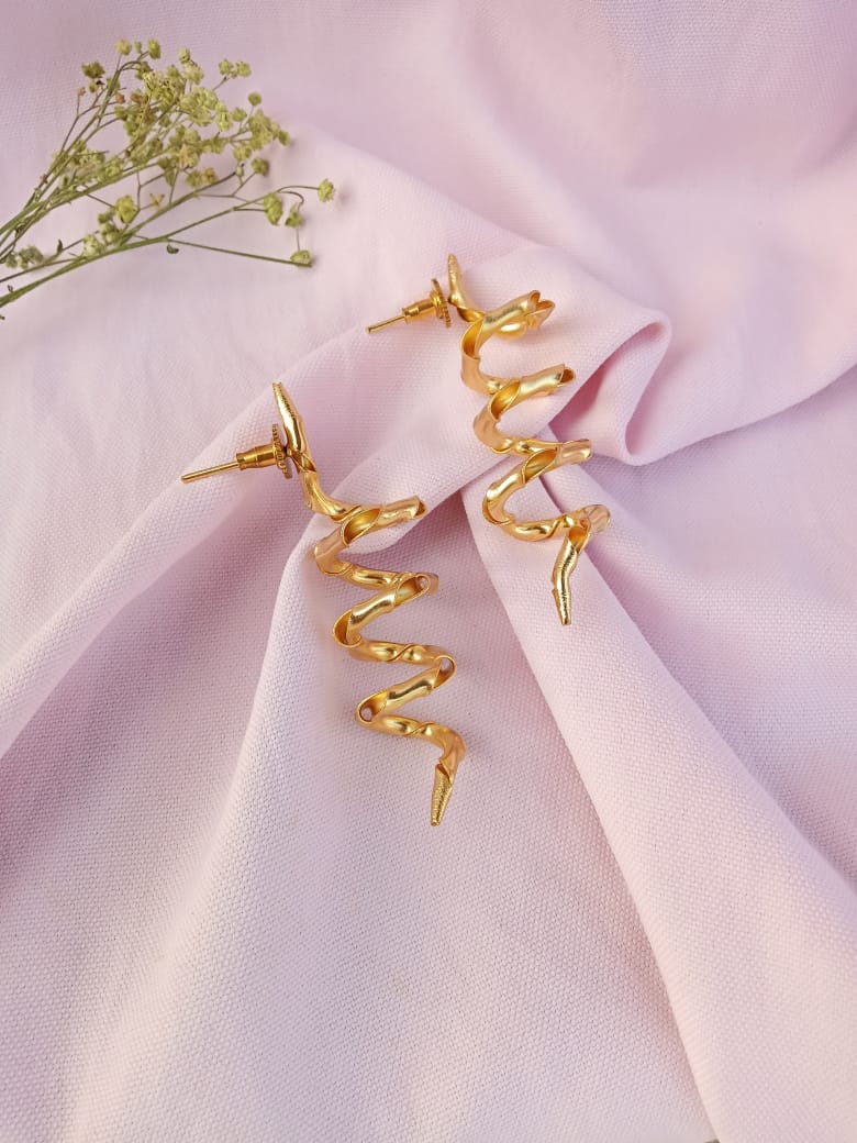 Bamboo Spiral Earrings