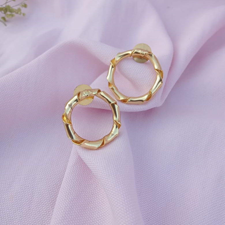 Bamboo Small Hoop Earring