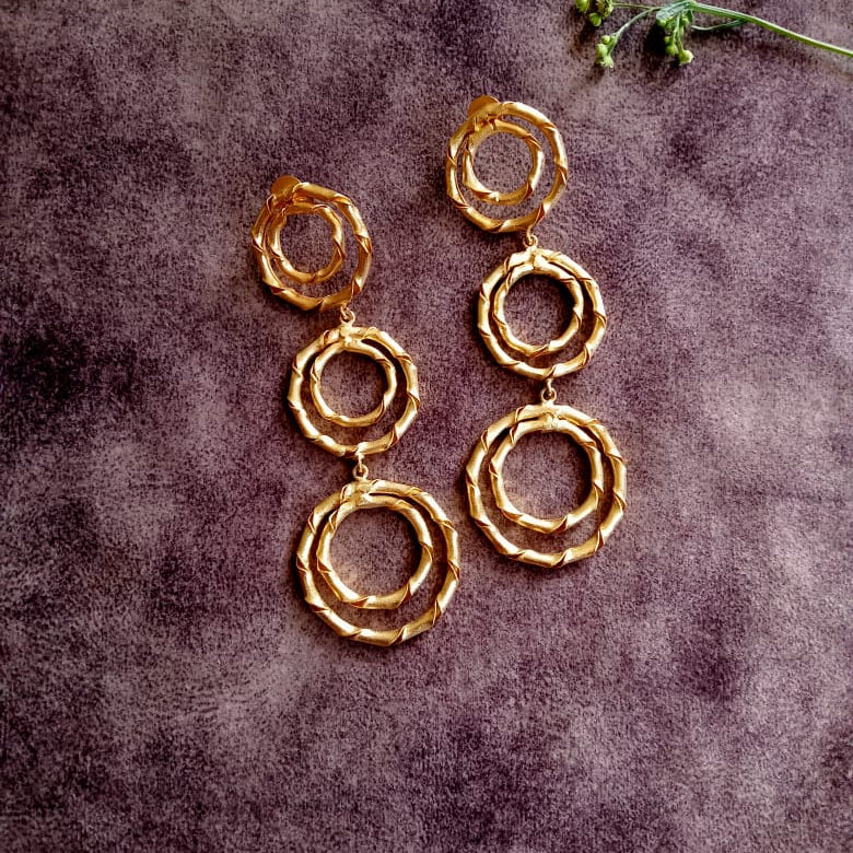 Multi-Circle Dangler Earrings