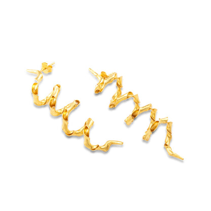 Bamboo Spiral Earrings