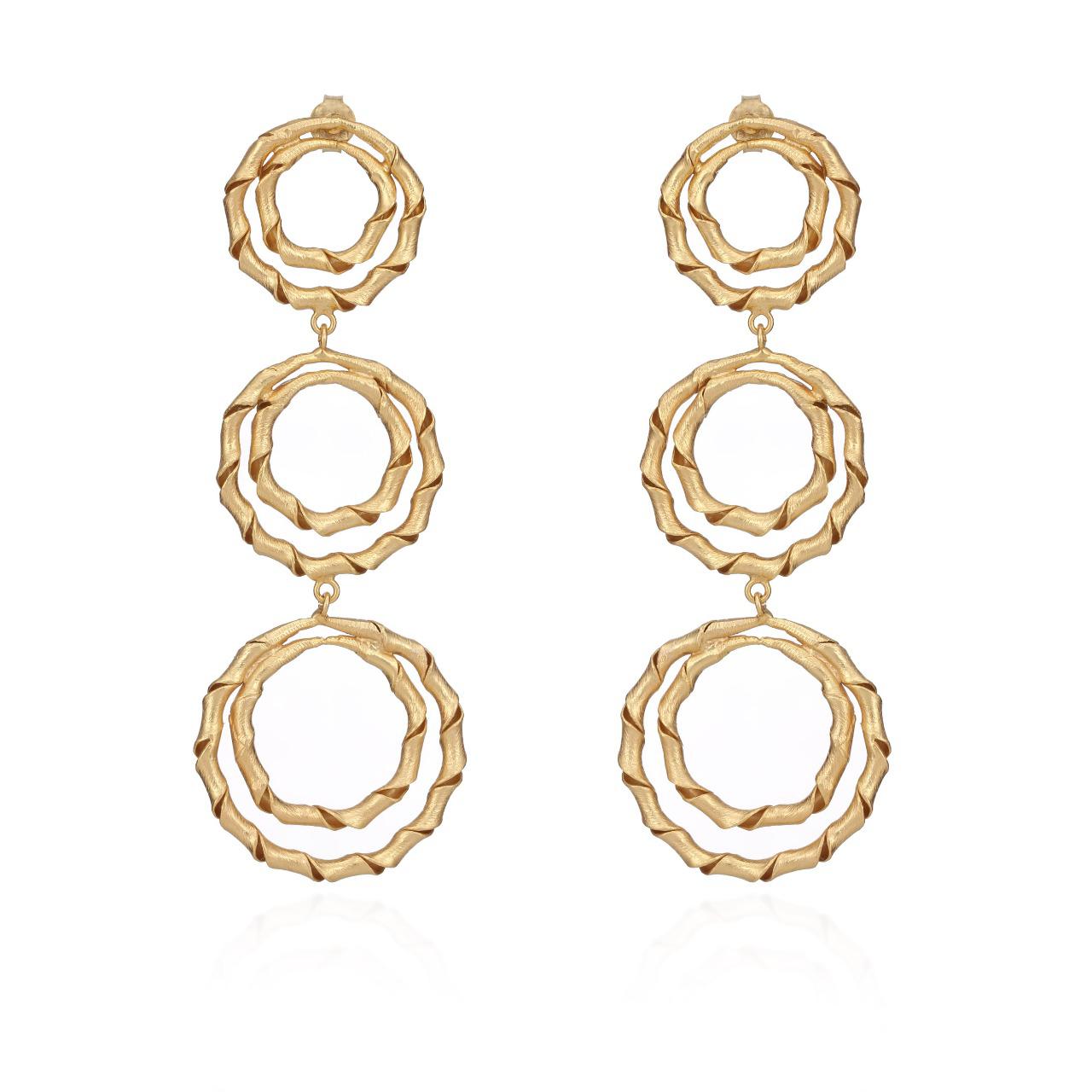Multi-Circle Dangler Earrings