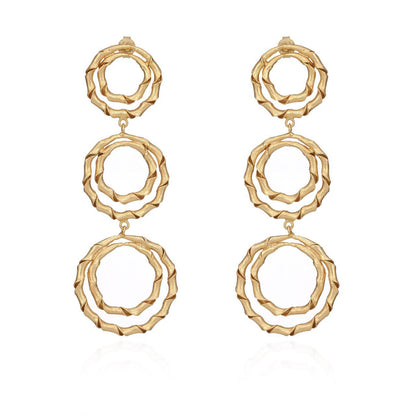 Multi-Circle Dangler Earrings