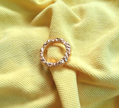 Handmade Gold Plated Textured Ring