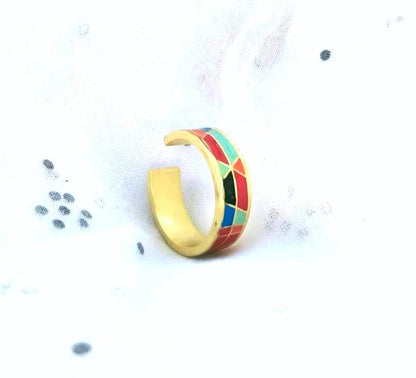 Multi Colour Enamal Ring