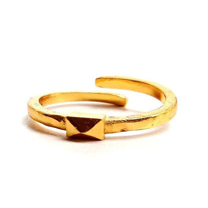 Minimalist Gold Plated Adjustable Ring