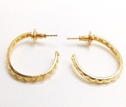 Pyramid Studded Hoop Earring