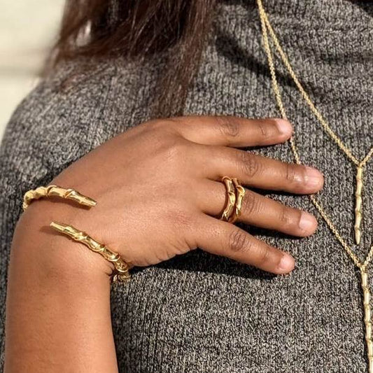 Bamboo Adjustable Plain Bangle