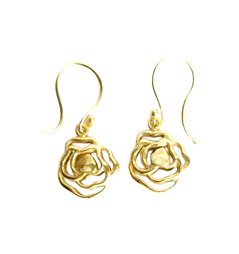 Golden Bloom Hook Earring